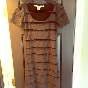 *BOGO* Max Studio Tiered Dress Gray Bodycon Lined